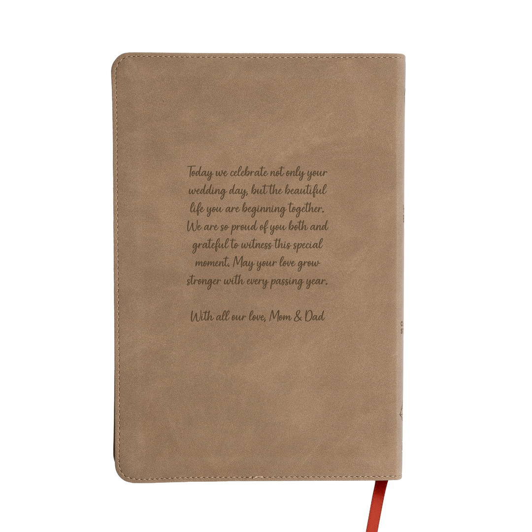 Personalized CSB Thinline Large Print Earth Suede | Engraved Name