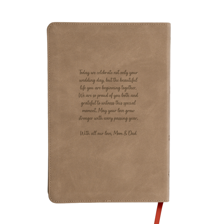 Personalized CSB Thinline Large Print Earth Suede | Engraved Name