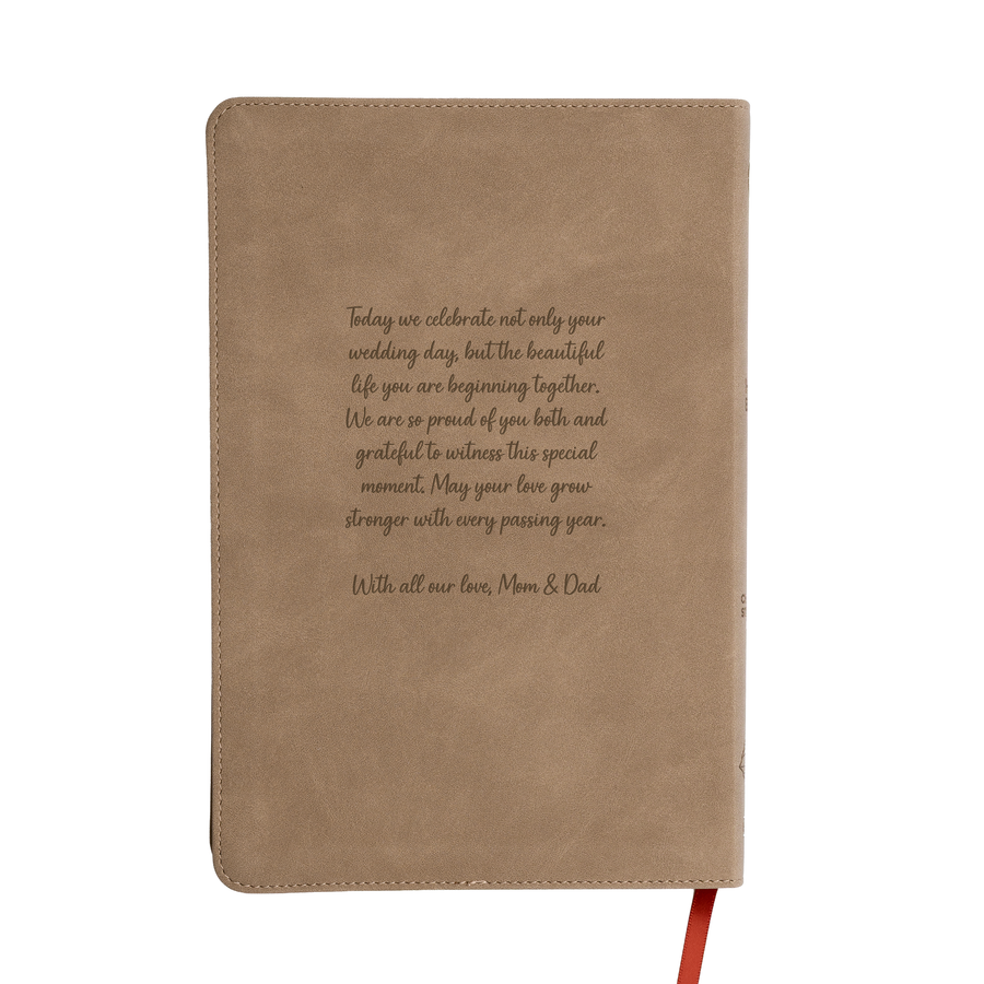 Personalized CSB Thinline Large Print Earth Suede | Engraved Name