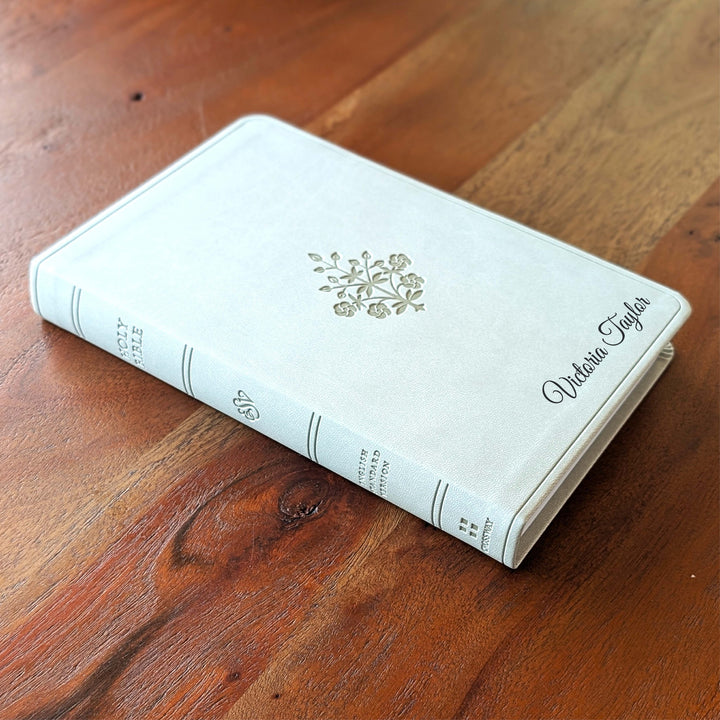 Personalized ESV Large Print Value Thinline Bible - River Stone, Branch | Engraved Name.