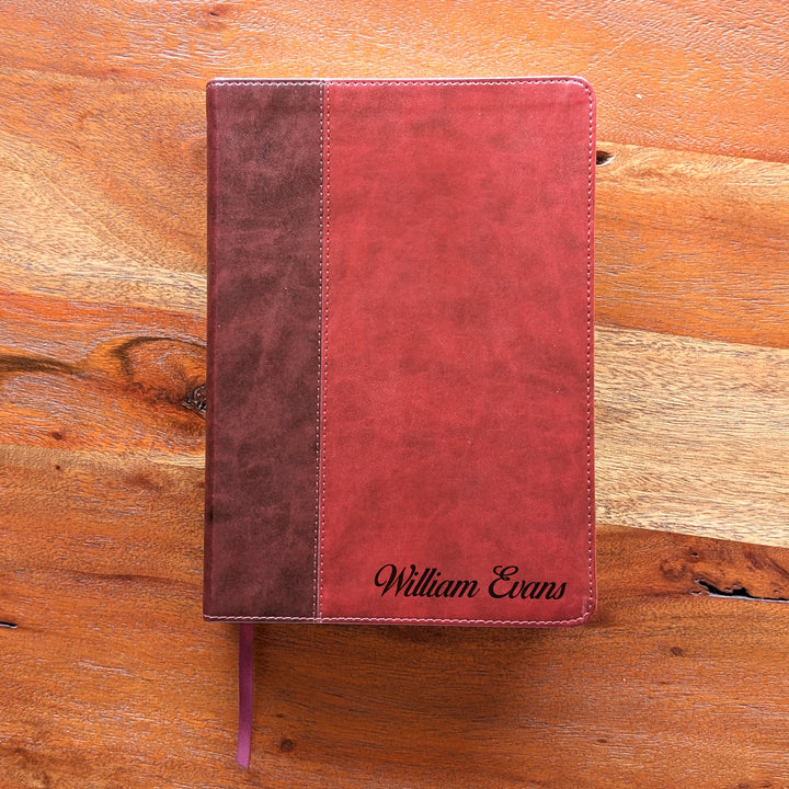 Biblia con letra súper gigante ESV personalizada – Borgoña | Girasol