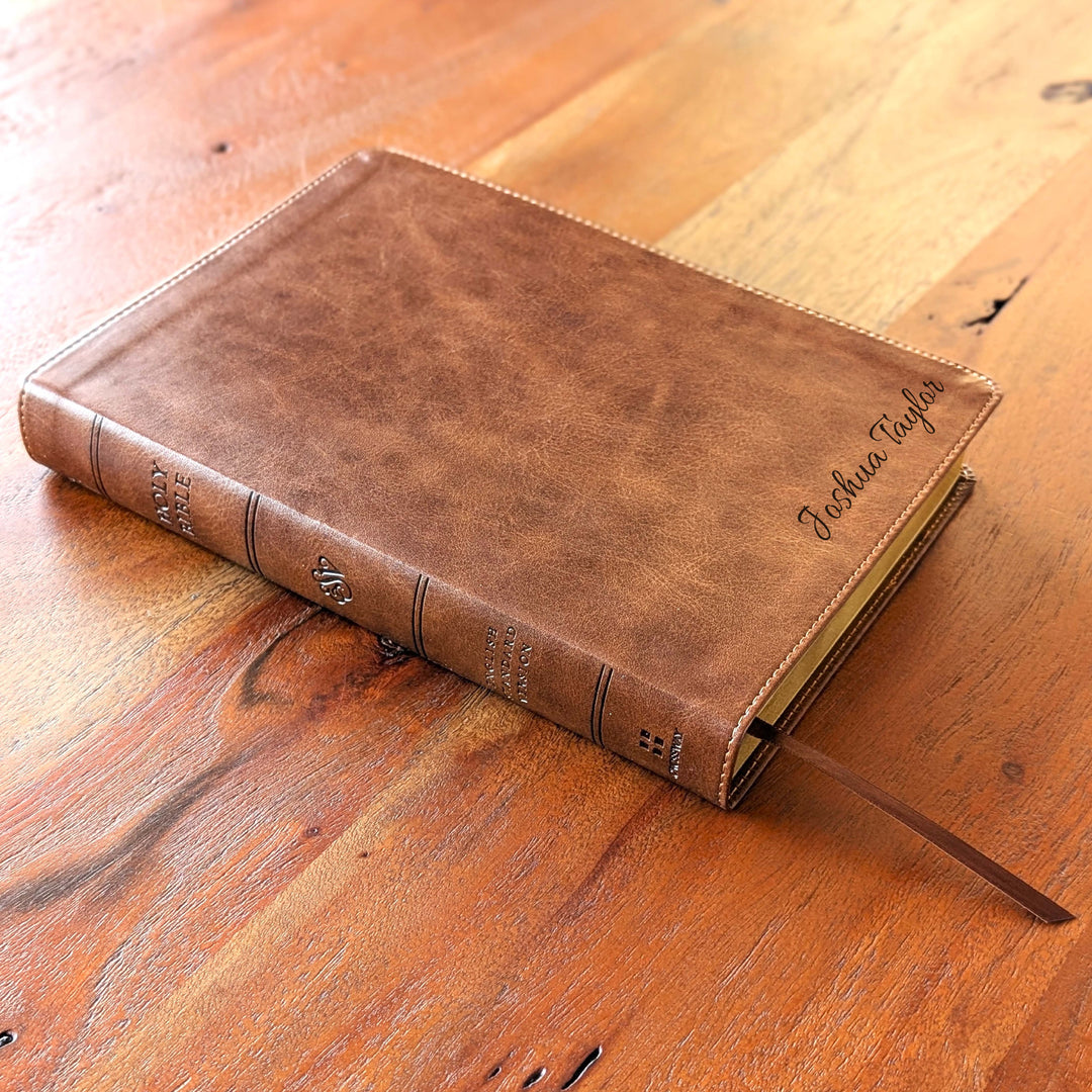 Biblia con letra súper gigante ESV personalizada – Borgoña | Girasol