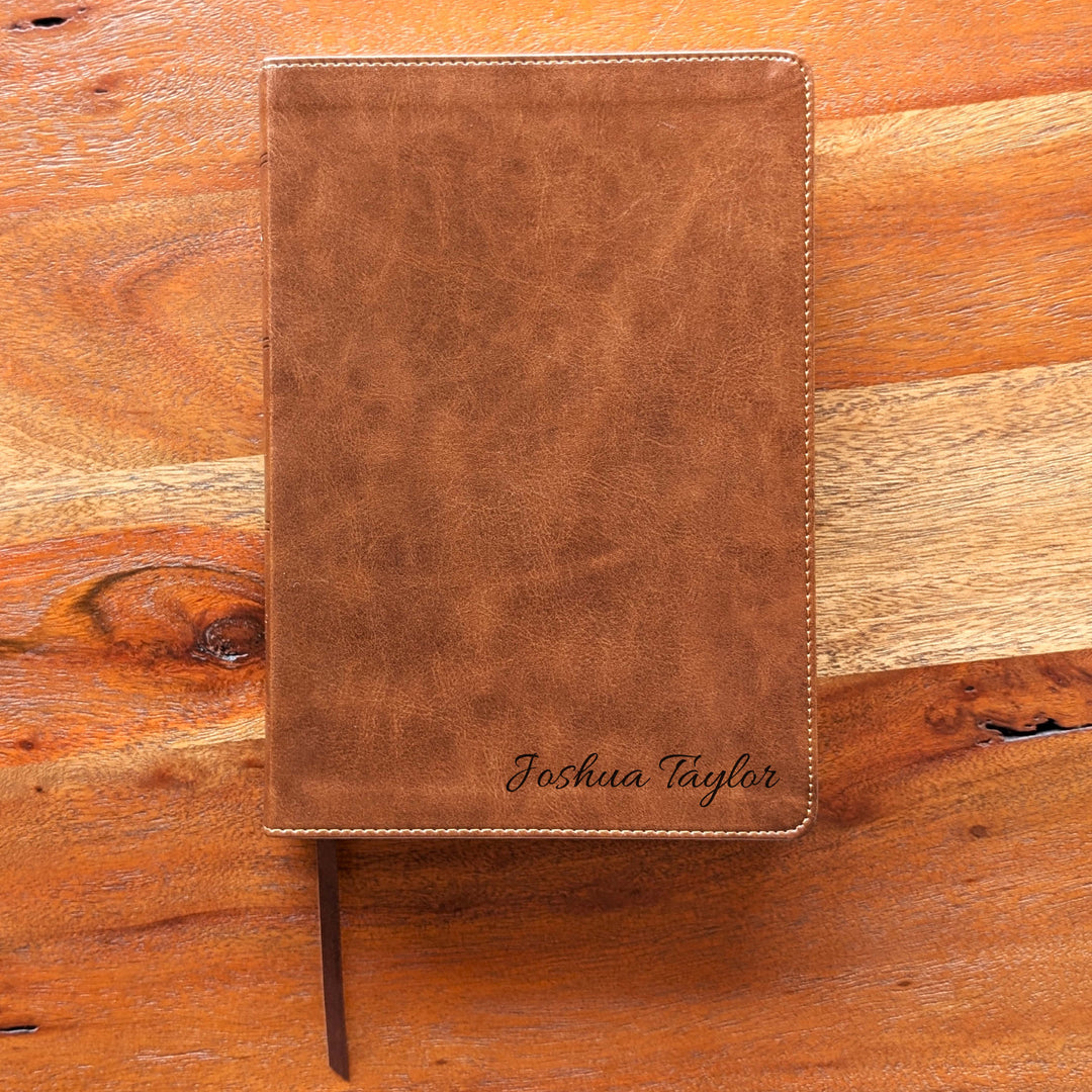 Biblia con letra súper gigante ESV personalizada – Borgoña | Girasol