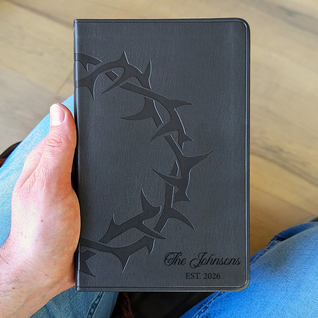 Biblia con letra súper gigante ESV personalizada – Borgoña | Girasol