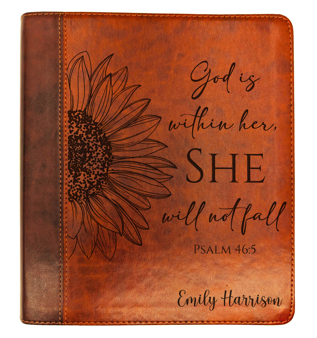Personalized ESV Journaling Study Bible – Brown/Chestnut | Sunflower