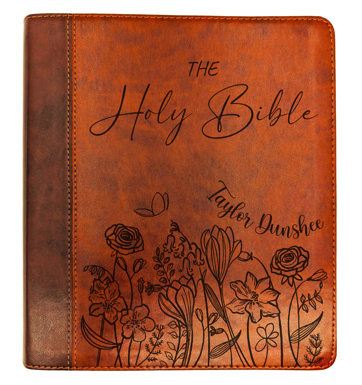 Biblia con letra súper gigante ESV personalizada – Borgoña | Girasol