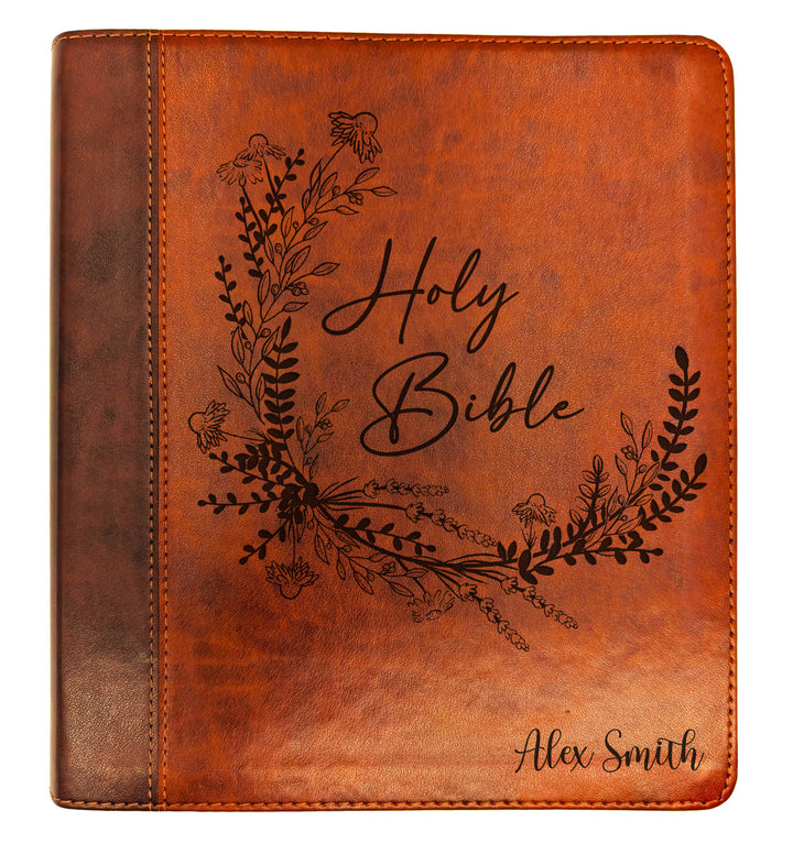Biblia con letra súper gigante ESV personalizada – Borgoña | Girasol