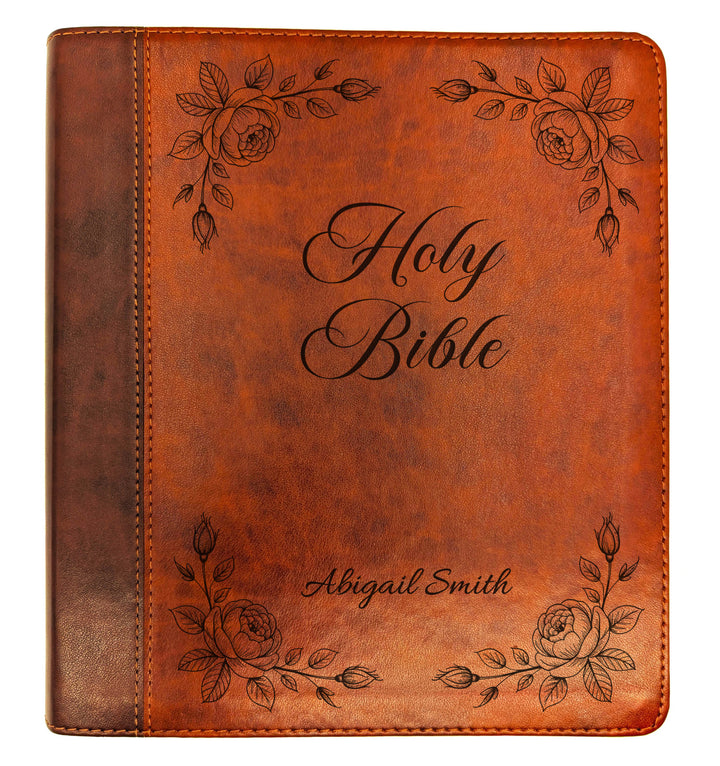Biblia con letra súper gigante ESV personalizada – Borgoña | Girasol