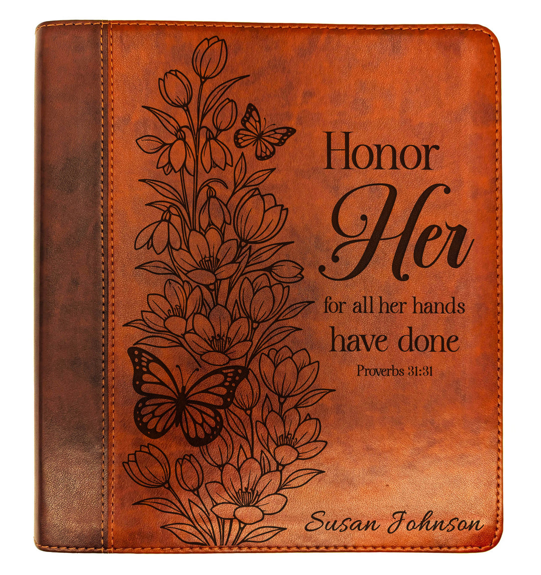 Biblia con letra súper gigante ESV personalizada – Borgoña | Girasol