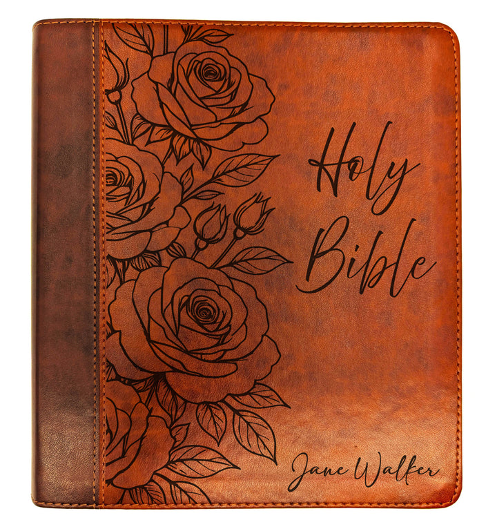 Personalized ESV Journaling Study Bible – Brown/Chestnut | Rose Holy Bible