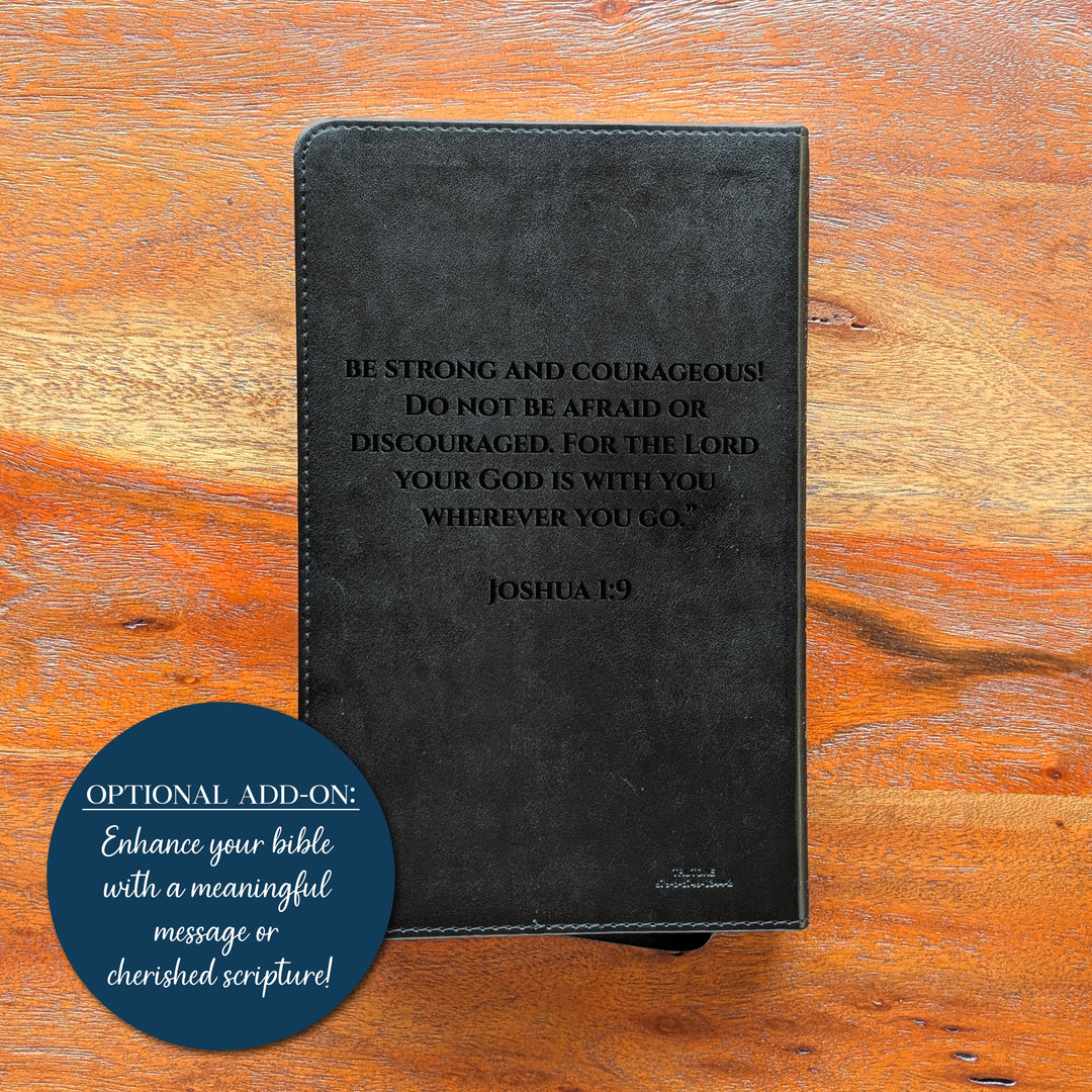 Biblia con letra súper gigante ESV personalizada – Borgoña | Girasol