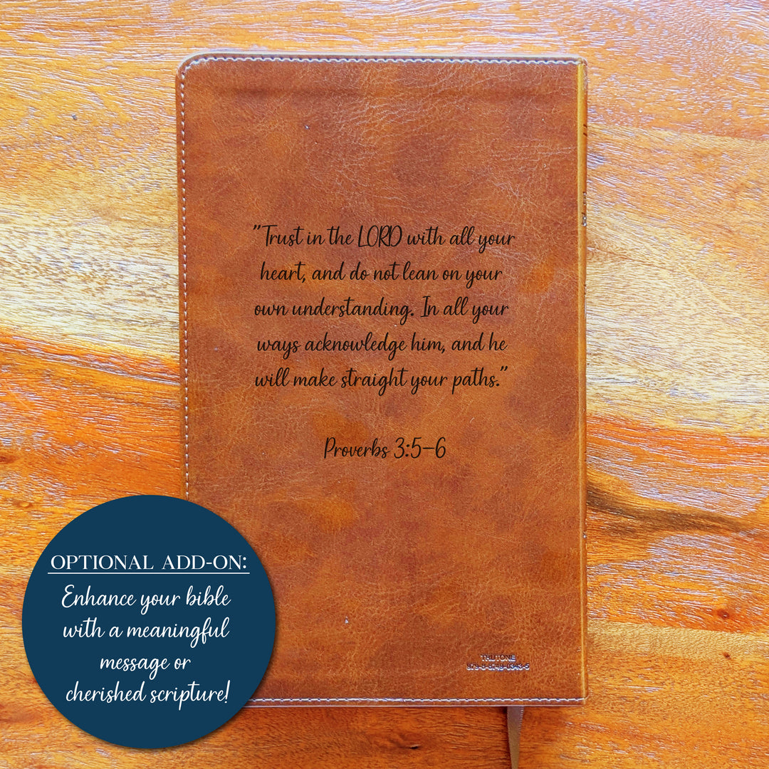 Biblia con letra súper gigante ESV personalizada – Borgoña | Girasol