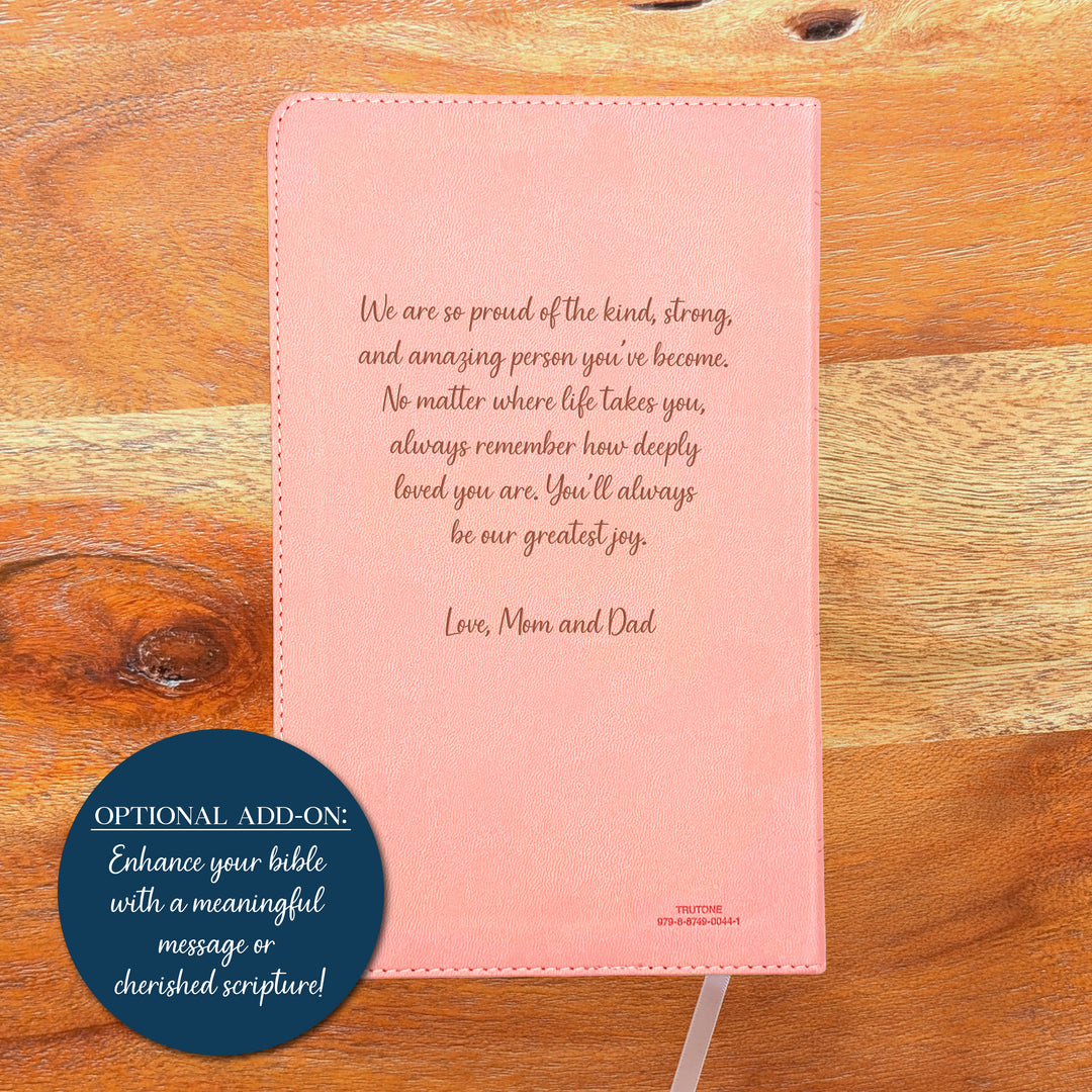 Biblia con letra súper gigante ESV personalizada – Borgoña | Girasol
