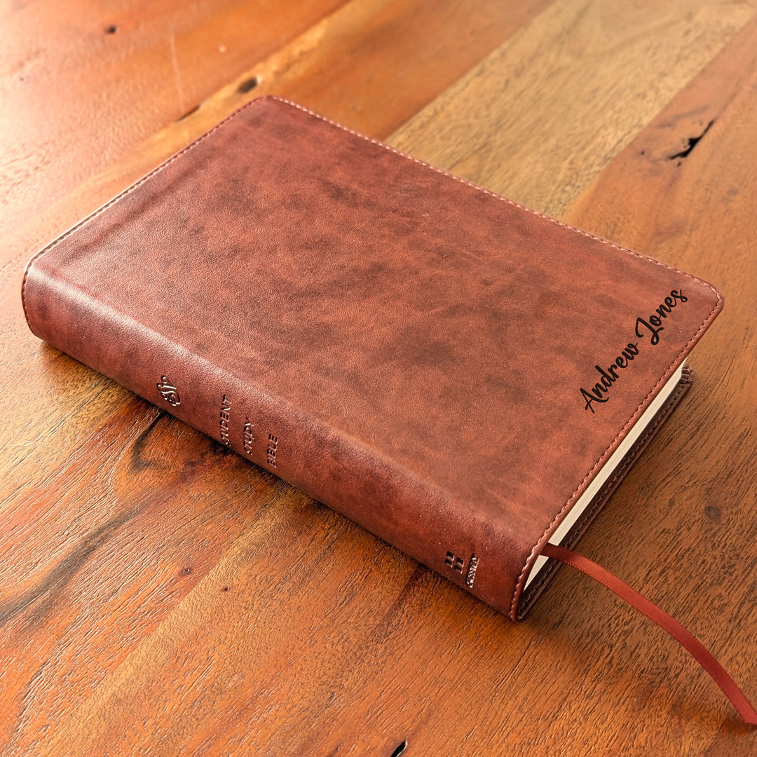 Biblia con letra súper gigante ESV personalizada – Borgoña | Girasol