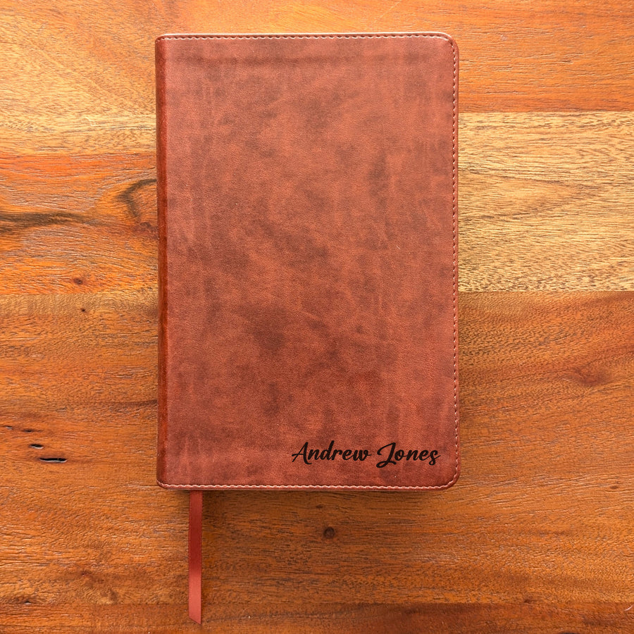 Personalized ESV Student Study Bible - Chestnut | Engraved Name.