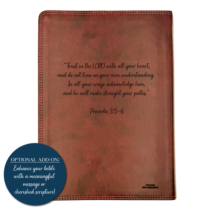 Biblia con letra súper gigante ESV personalizada – Borgoña | Girasol
