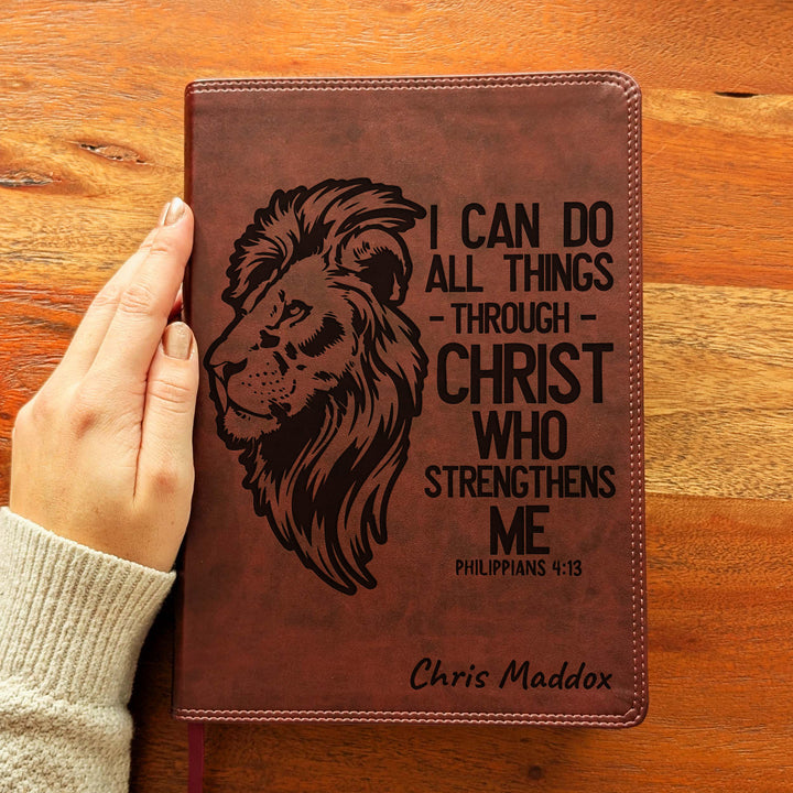 Biblia con letra súper gigante ESV personalizada – Borgoña | Girasol