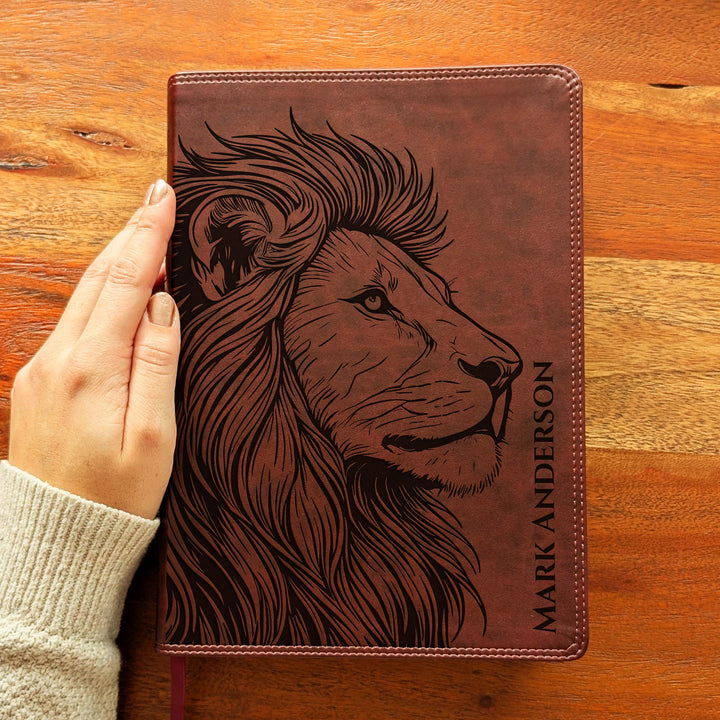 Biblia con letra súper gigante ESV personalizada – Borgoña | Girasol