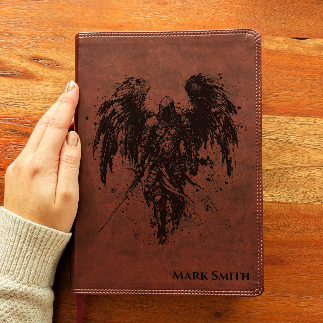 Biblia con letra súper gigante ESV personalizada – Borgoña | Girasol