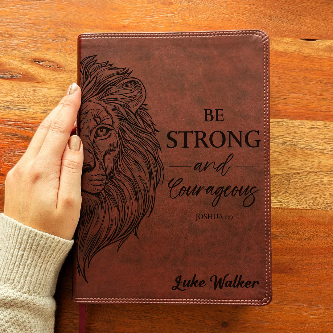 Biblia con letra súper gigante ESV personalizada – Borgoña | Girasol