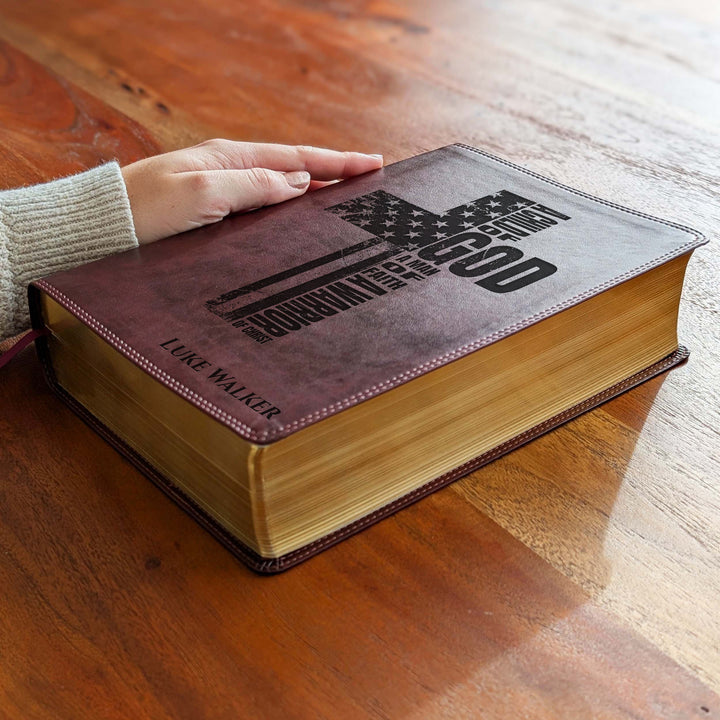 Biblia con letra súper gigante ESV personalizada – Borgoña | Girasol
