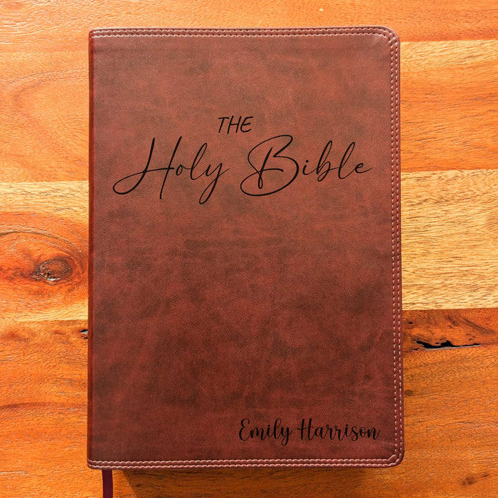 Biblia con letra súper gigante ESV personalizada – Borgoña | Girasol