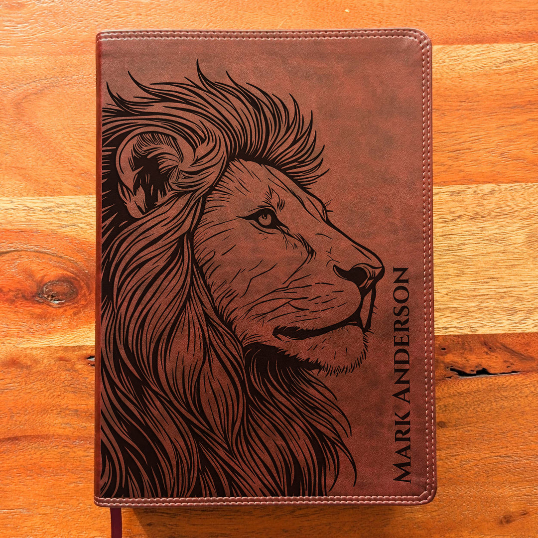 Biblia con letra súper gigante ESV personalizada – Borgoña | Girasol