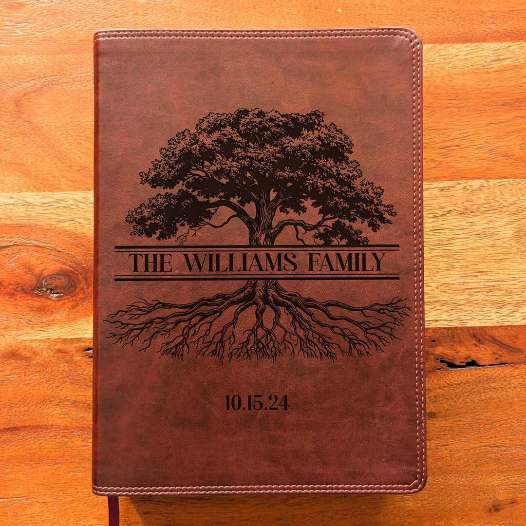 Biblia con letra súper gigante ESV personalizada – Borgoña | Girasol