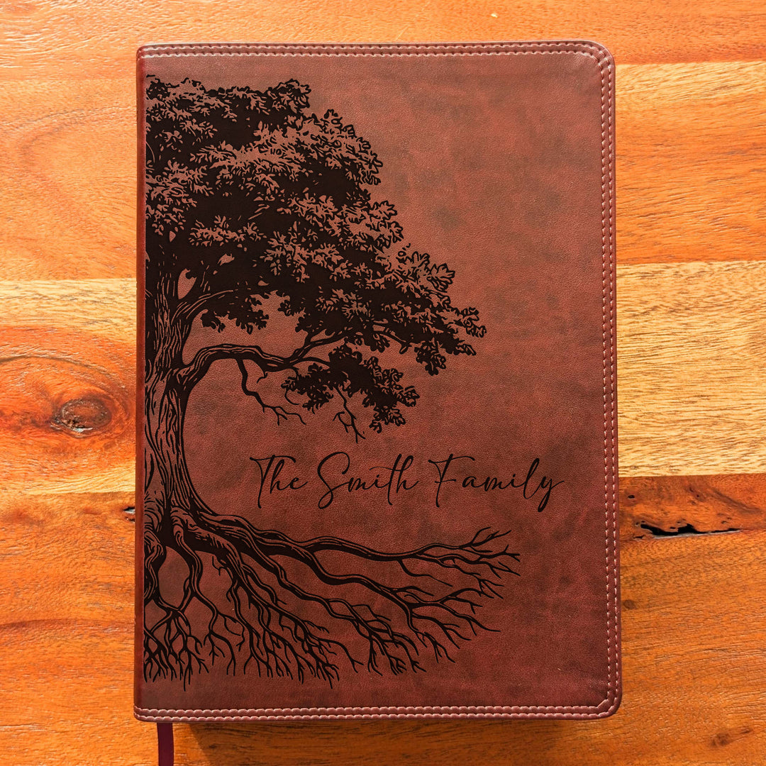 Biblia con letra súper gigante ESV personalizada – Borgoña | Girasol