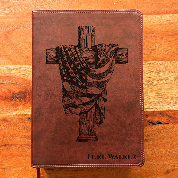 Biblia con letra súper gigante ESV personalizada – Borgoña | Girasol
