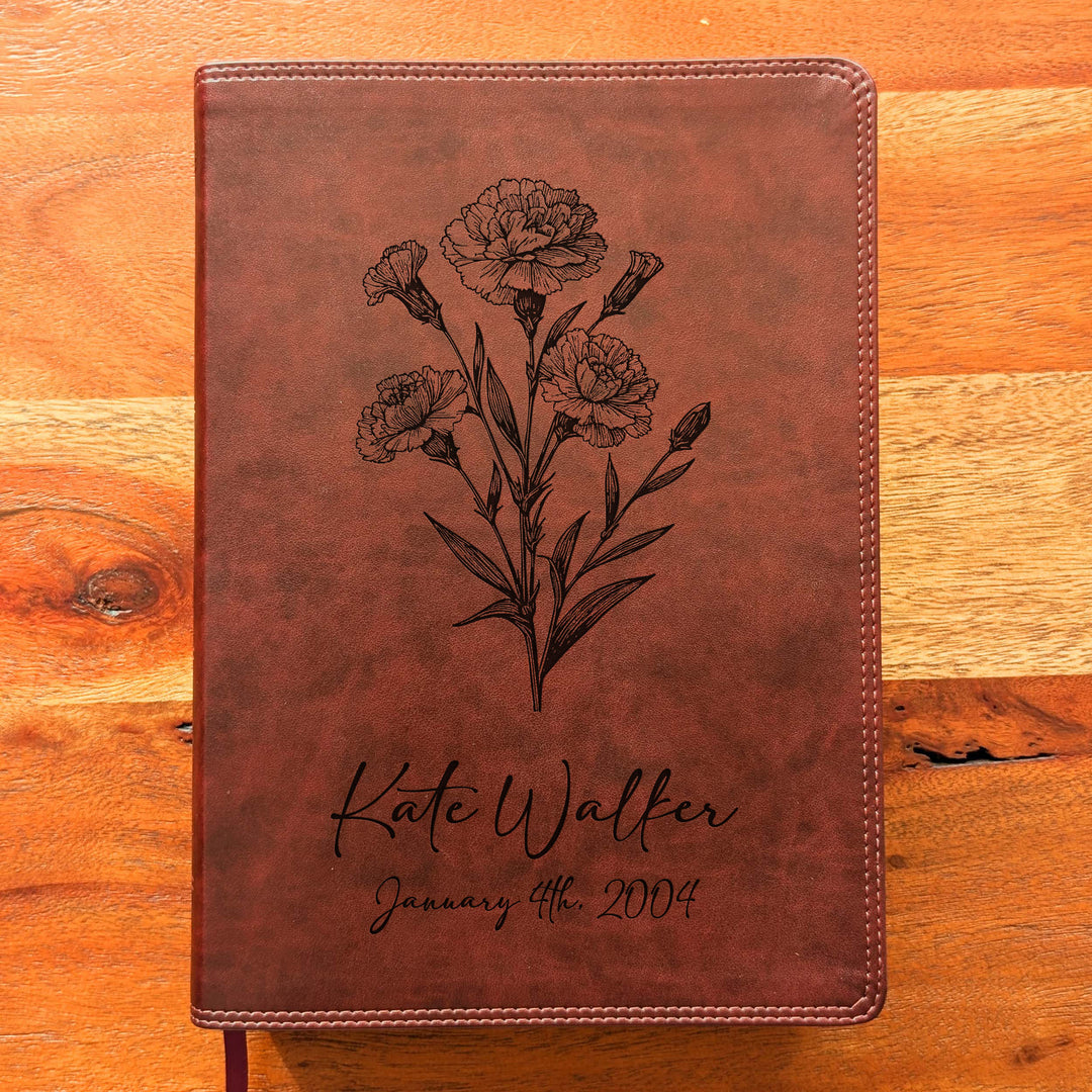 Biblia con letra súper gigante ESV personalizada – Borgoña | Girasol
