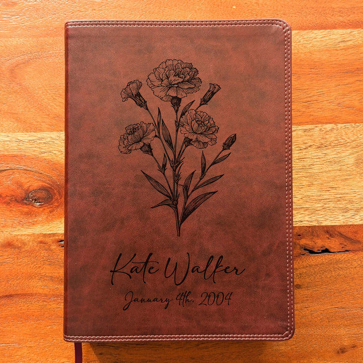 Biblia con letra súper gigante ESV personalizada – Borgoña | Girasol