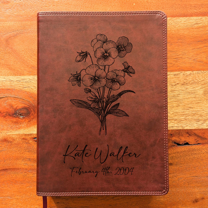 Biblia con letra súper gigante ESV personalizada – Borgoña | Girasol