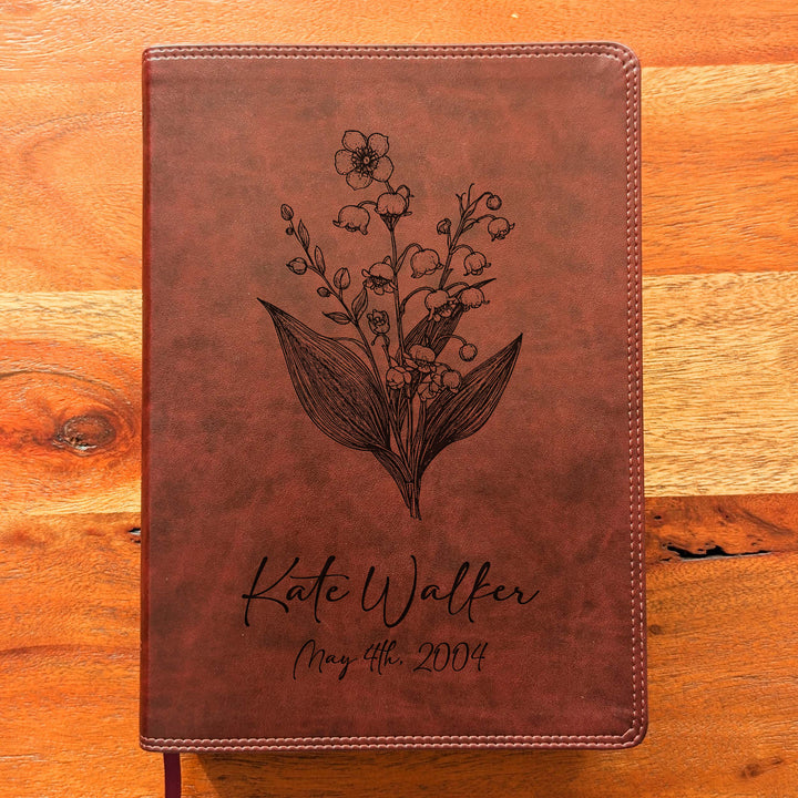 Biblia con letra súper gigante ESV personalizada – Borgoña | Girasol
