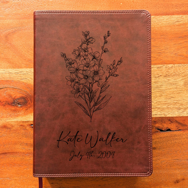 Biblia con letra súper gigante ESV personalizada – Borgoña | Girasol