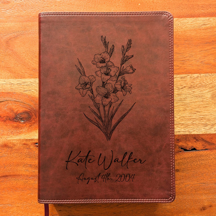 Biblia con letra súper gigante ESV personalizada – Borgoña | Girasol