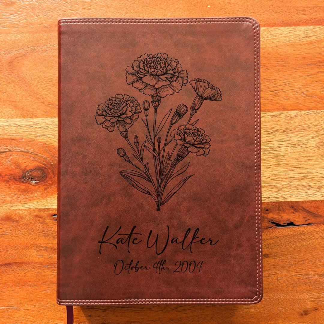 Biblia con letra súper gigante ESV personalizada – Borgoña | Girasol
