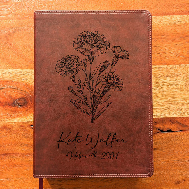 Biblia con letra súper gigante ESV personalizada – Borgoña | Girasol