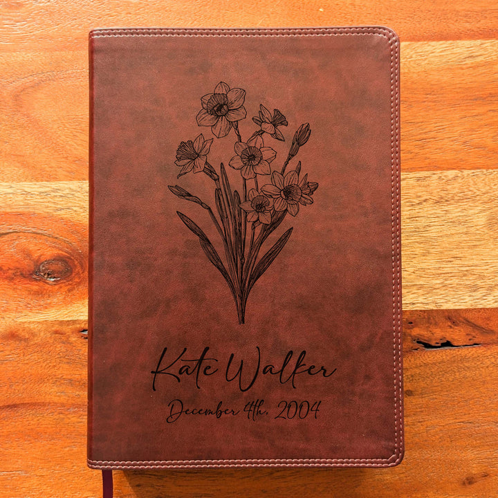 Biblia con letra súper gigante ESV personalizada – Borgoña | Girasol