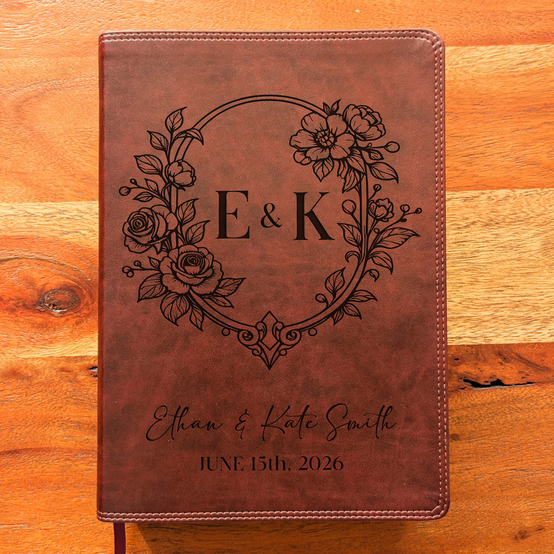 Biblia con letra súper gigante ESV personalizada – Borgoña | Girasol
