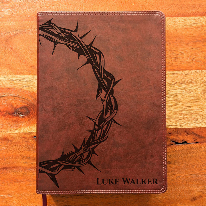 Biblia con letra súper gigante ESV personalizada – Borgoña | Girasol