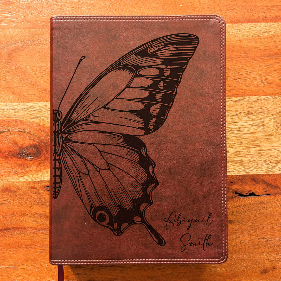 Biblia con letra súper gigante ESV personalizada – Borgoña | Girasol