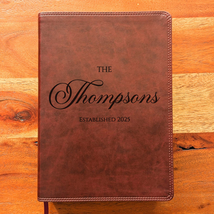 Biblia con letra súper gigante ESV personalizada – Borgoña | Girasol