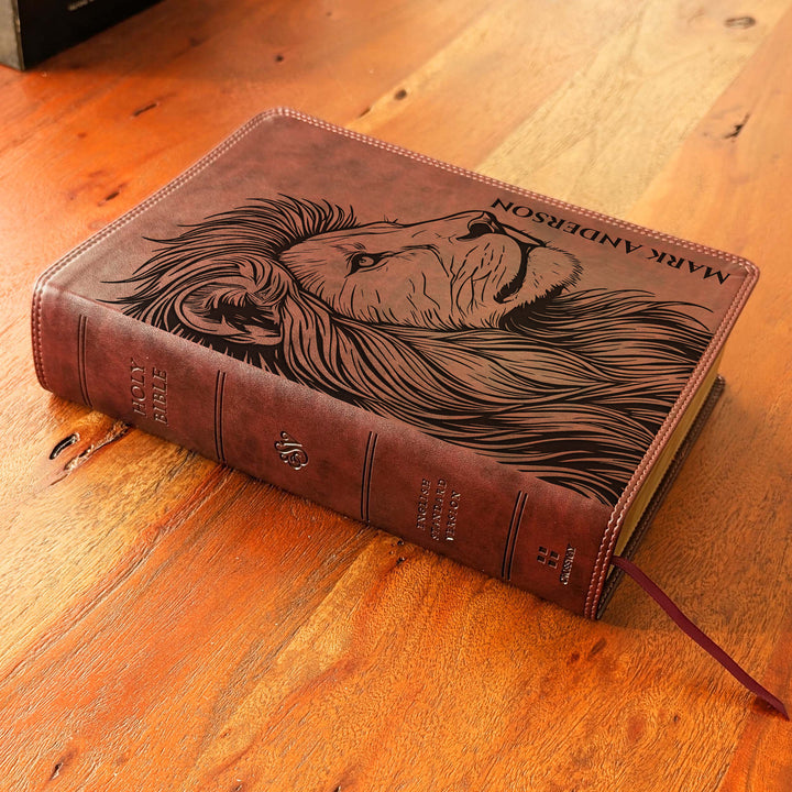 Biblia con letra súper gigante ESV personalizada – Borgoña | Girasol