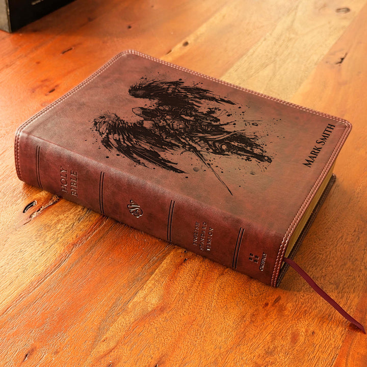 Biblia con letra súper gigante ESV personalizada – Borgoña | Girasol
