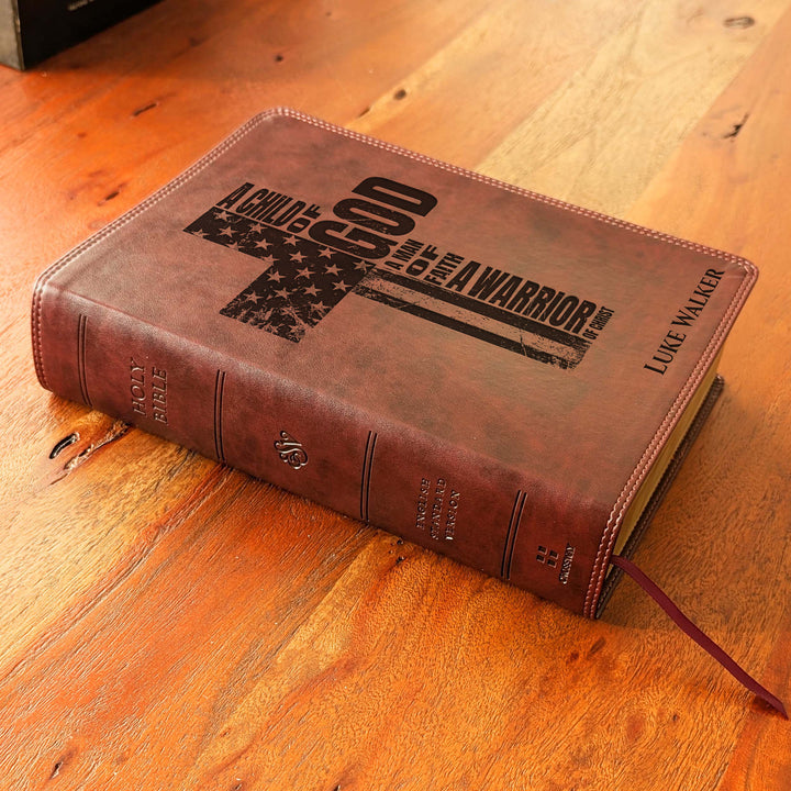 Biblia con letra súper gigante ESV personalizada – Borgoña | Girasol