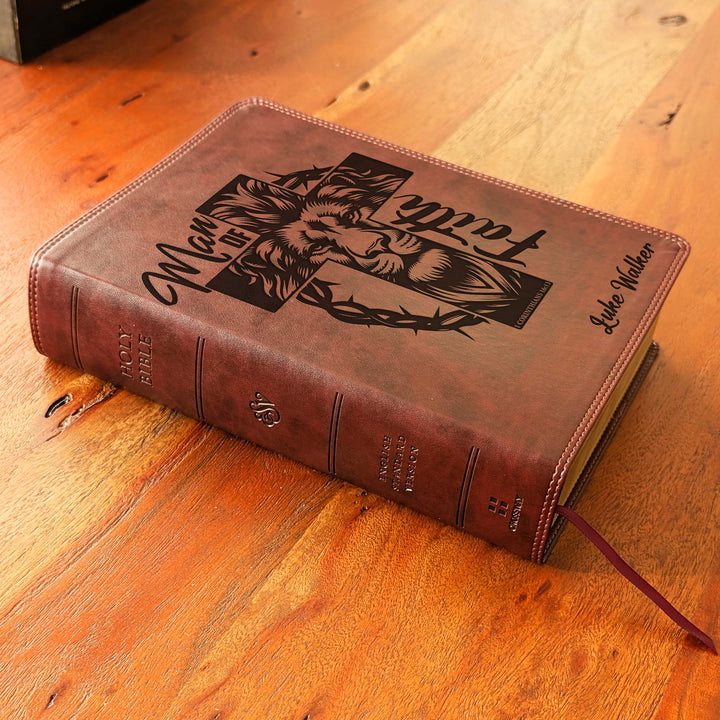 Biblia con letra súper gigante ESV personalizada – Borgoña | Girasol