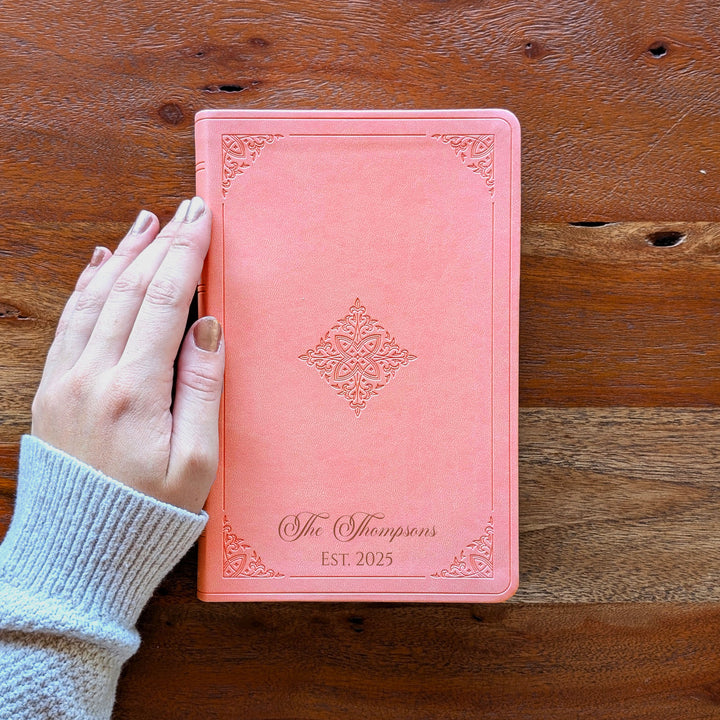 Personalized ESV Large Print Value Thinline Bible – Pink | Name &amp; Date