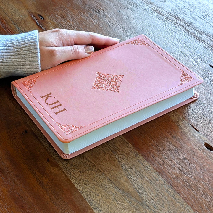 Personalized ESV Large Print Value Thinline Bible – Pink | Initials
