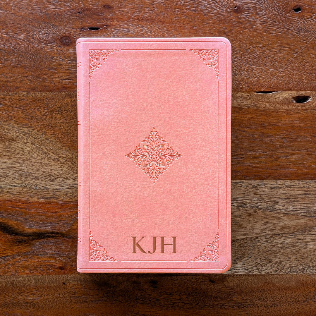 Personalized ESV Large Print Value Thinline Bible – Pink | Initials
